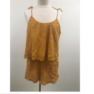 AERIE YELLOW FLORAL ROMPER SIZE LARGE